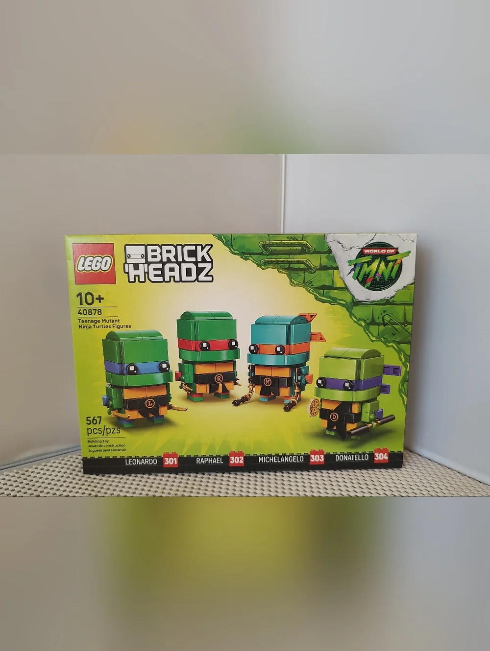 Lego 40878 Teenage Mutant Ninja Turtles Figures Brick Headz NWT Building Toy Set